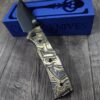 Chaves Redencion 229 - AGED Devil Mask with Dragon Relief Laser Engraved Brass Scales - Knife Install Optional - 4 Blade Styles - New In Box