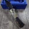 Chaves Redencion 229 - AGED Devil Mask with Dragon Relief Laser Engraved Brass Scales - Knife Install Optional - 4 Blade Styles - New In Box