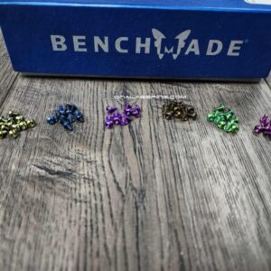 Benchmade Titanium Screw Set - Bugout 535 - Mini Bugout 533 - Anodized Titanium Screws - 6 Ano Colors - Flytanium Gear