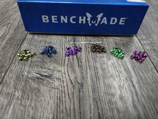 Benchmade Titanium Screw Set - Bugout 535 - Mini Bugout 533 - Anodized Titanium Screws - 6 Ano Colors - Flytanium Gear