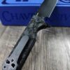 Chaves Knives TAK Flipper Knife - Engraved Skulls - Black Micarta 2.75" - Tanto or Drop Point Blade Option - Complete Knife - EDC