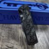 Chaves Knives TAK Flipper Knife - Engraved Skulls - Black Micarta 2.75" - Tanto or Drop Point Blade Option - Complete Knife - EDC