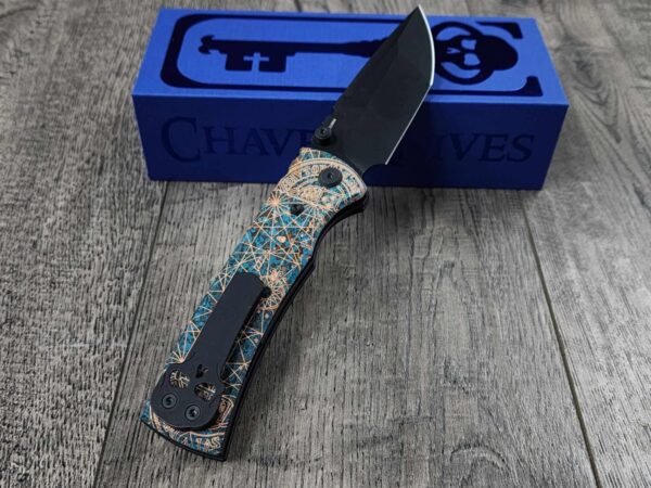 Chaves Redencion 229 - Shipwreck Patina - Goonies Map Laser Engraved Copper Scales - Knife Install Optional - 4 Blade Styles - New In Box