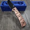 Chaves Redencion 229 - Skulls - Relief Engraved Copper Scales - Complete Knife - 4 Blade Styles - New In Box