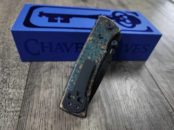 Chaves Redencion Street - Shipwreck Patina Copper Scales - Complete Knife - Black Elmax Blade - New In Box