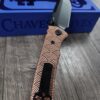 Chaves Redencion Street - Seigaiha Waves Relief Laser Engraved Copper Scales - Complete Knife - Black Elmax Blade - New In Box