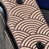 Chaves Redencion Street - Seigaiha Waves Relief Laser Engraved Copper Scales - Complete Knife - Black Elmax Blade - New In Box