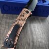 Chaves Redencion Street - Skulls Relief Laser Engraved Copper Scales - Complete Knife - Black Elmax Blade - New In Box