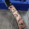 Chaves Redencion Street - Skulls Relief Laser Engraved Copper Scales - Complete Knife - Black Elmax Blade - New In Box