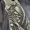 Spyderco Manix 2 Brass Relief Engraved Grim Reaper - Aged Brass - EDC Scales - Knife Install Optional