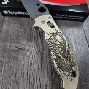 Spyderco PM2 Lotus Scales - G10 - Blue, Black, Red, & Orange Color Options - Flytanium Gear