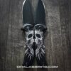 CIVIVI Praxis Screaming Skull SET - 2 Flipper Button Lock Knife Black Aluminum Complete Knives - Evil - Skull - EDC Knives