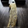 Spyderco Shaman - Paisley - Relief Laser Engraved Brass Scales - Complete Knife - Phosphor Washers - Brass Backspacer - NEW IN BOX