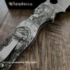 Spyderco Shaman - Day of the Dead - Relief Laser Engraved - Titanium scales - Complete Knife - LynchNW Clip - Phosphor Washers