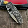 Spyderco Shaman - Day of the Dead - Relief Laser Engraved - Titanium scales - Complete Knife - LynchNW Clip - Phosphor Washers