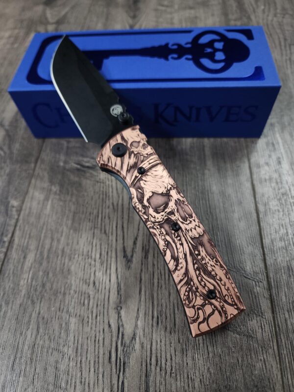 Chaves Redencion 229 - Davy Jones - Relief Engraved Copper Scales - Knife Install Optional - 4 Blade Styles - New In Box