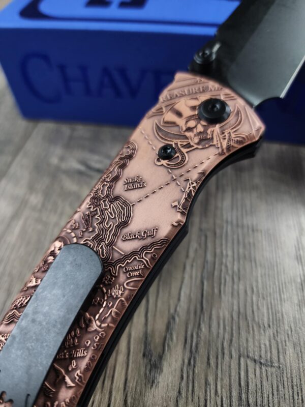 Chaves Redencion 229 - Davy Jones - Relief Engraved Copper Scales - Knife Install Optional - 4 Blade Styles - New In Box