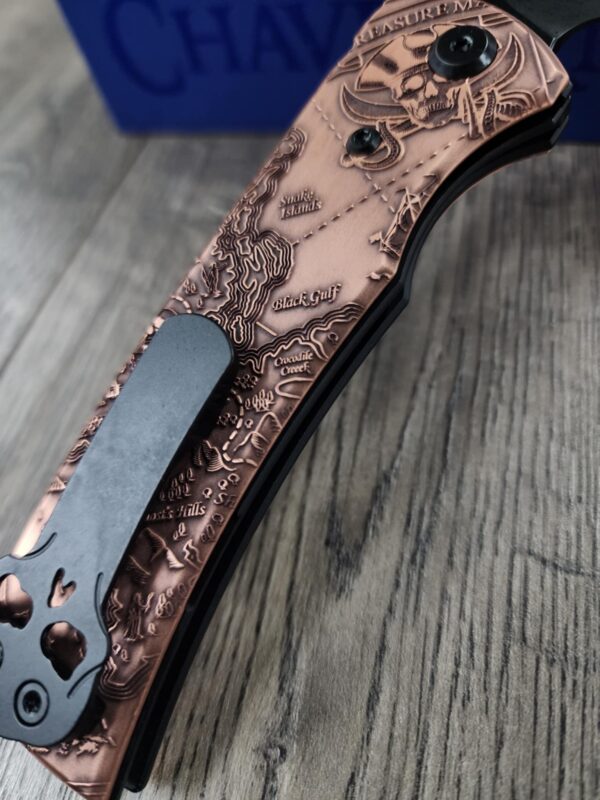 Chaves Redencion 229 - Davy Jones - Relief Engraved Copper Scales - Knife Install Optional - 4 Blade Styles - New In Box