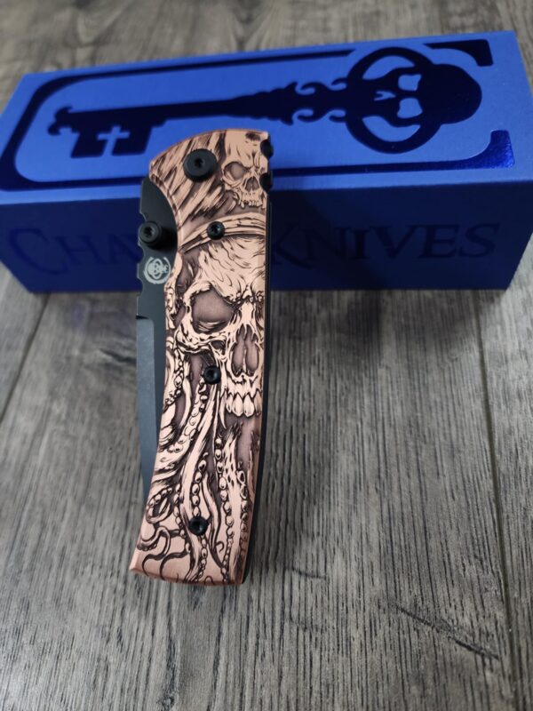 Chaves Redencion 229 - Davy Jones - Relief Engraved Copper Scales - Knife Install Optional - 4 Blade Styles - New In Box
