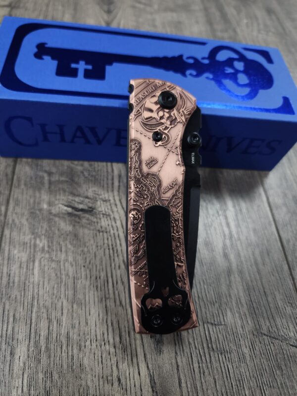 Chaves Redencion 229 - Davy Jones - Relief Engraved Copper Scales - Knife Install Optional - 4 Blade Styles - New In Box