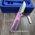 Chaves TAK Blue Label - Pink G-10 Scales - Complete Knife - Satin Elmax Blade - 2 Blade Style Options - New In Box - Image 5