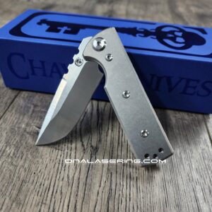 Chaves TAK Blue Label - Titanium Scales - Complete Knife - Satin Elmax Blade - 2 Blade Style Options - New In Box