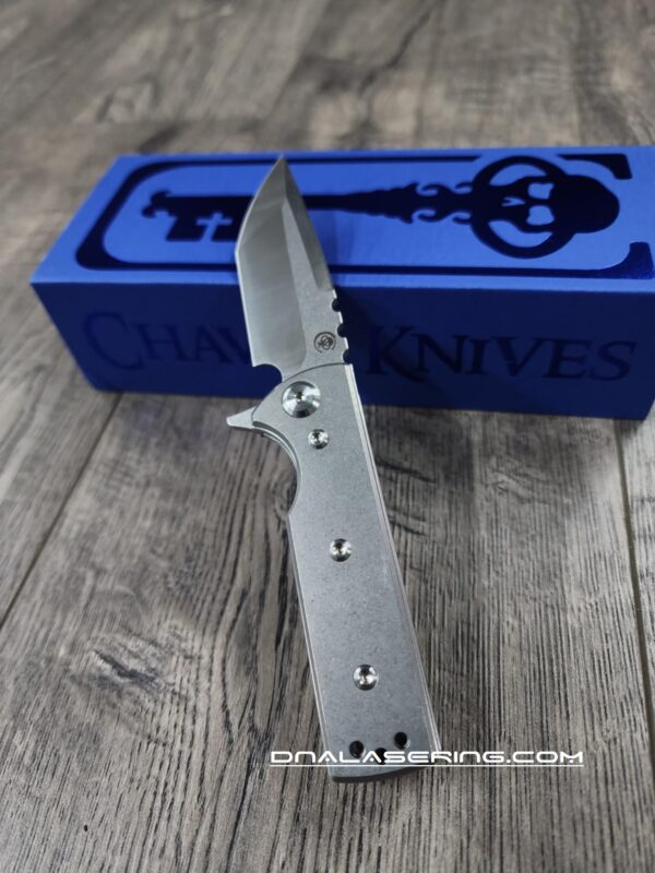 Chaves TAK Blue Label - Titanium Scales - Complete Knife - Satin Elmax Blade - 2 Blade Style Options - New In Box