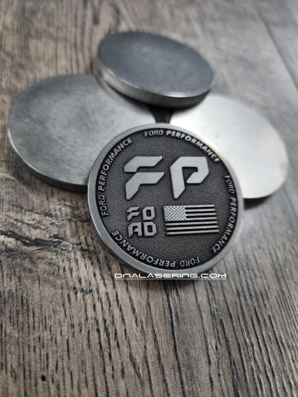 Raptor - Relief Laser Engraved Titanium Coin - Polished Finish