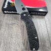 Spyderco Shaman with Viking Runes Engraved Lotus Black Canvas Micarta Scales and LynchNW Satin Deep Carry Pocket clip - S30V Blade Steel - COMPLETE KNIFE