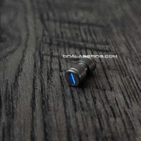 Benchmade - BLUE Glow Rhino - Titanium Thumb Stud - Satin Finish - Flytanium Gear