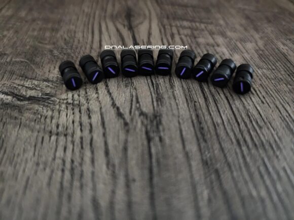 Benchmade - PURPLE Glow - Titanium Thumb Stud - Black Finish - Flytanium Gear - Image 3