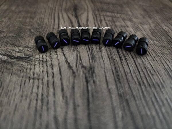 Benchmade - PURPLE Glow - Titanium Thumb Stud - Black Finish - Flytanium Gear