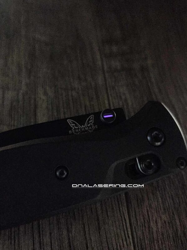 Benchmade - PURPLE Glow - Titanium Thumb Stud - Black Finish - Flytanium Gear
