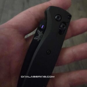 Benchmade - PURPLE Glow - Titanium Thumb Stud - Black Finish - Flytanium Gear