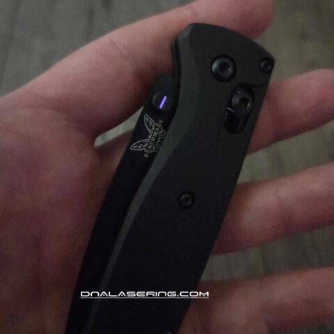 Benchmade - PURPLE Glow Rhino - Titanium Thumb Stud - Black Finish - Flytanium Gear