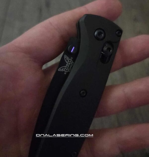 Benchmade - PURPLE Glow - Titanium Thumb Stud - Black Finish - Flytanium Gear