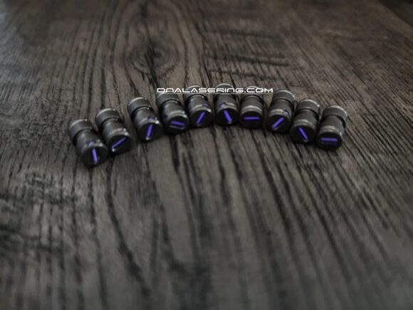 Benchmade - PURPLE Glow Rhino - Titanium Thumb Stud - Satin Finish - Flytanium Gear - Image 3