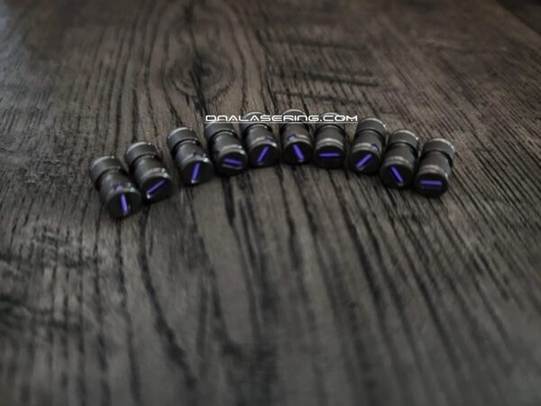 Benchmade - PURPLE Glow - Titanium Thumb Stud - Satin Finish - Flytanium Gear