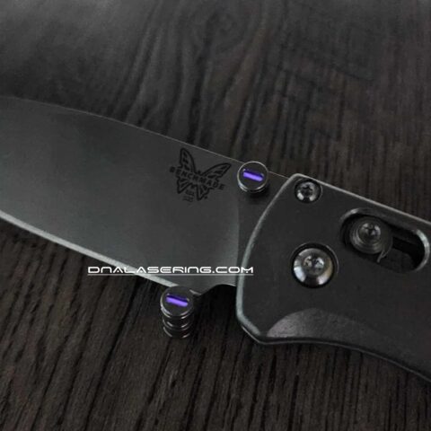 Benchmade - PURPLE Glow Rhino - Titanium Thumb Stud - Satin Finish - Flytanium Gear