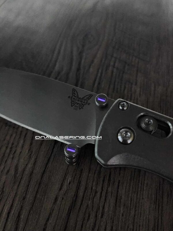 Benchmade - PURPLE Glow - Titanium Thumb Stud - Satin Finish - Flytanium Gear