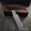 Chaves CHUB Auto Gray Crosshatch With Laser Engraved Seigaiha Waves Pattern - Made in USA - EDC Knife - New In Box