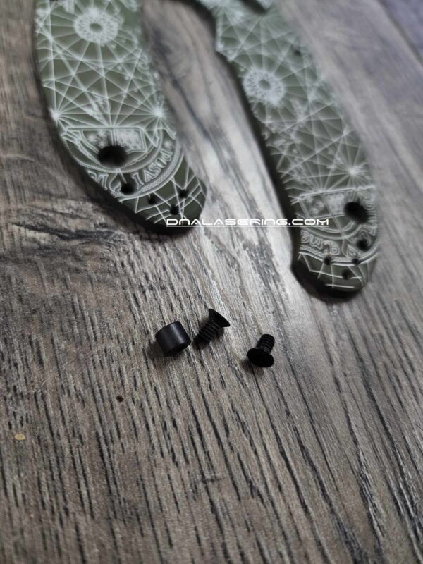 Goonies Map - Spyderco Manix 2 Laser Engraved Scales – Agent Series – Linerless – Cerakote OD GREEN - Optional Knife Install