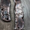 Skulls - Spyderco Shaman - Relief Laser Engraved Copper Knife Scales - Aged Finish