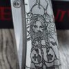 Chaves Knives - Relief Engraved RCK9 - BDSM/Bondage Theme - Titanium - M390 Steel - COMPLETE KNIFE - Extra clip - New in box
