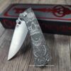 Chaves Knives - Relief Engraved RCK9 - Death Portal Theme - Titanium - M390 Steel - COMPLETE KNIFE - Extra clip - New in box