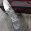 Chaves Knives - Relief Engraved RCK9 - Death Portal Theme - Titanium - M390 Steel - COMPLETE KNIFE - Extra clip - New in box