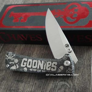 Chaves Knives - Relief Engraved RCK9 - GOONIES - Titanium Scales - M390 Steel - COMPLETE KNIFE - Extra clip - New in box
