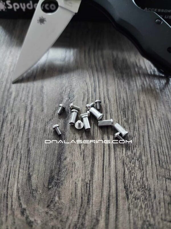 Replacement Hardware Kit for Spyderco Delica - Stainless Steel - Satin Finish ***Knife NOT Included***