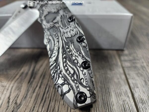 Davy Jones - ZT Hinderer Slicer Framelock - Relief Fiber Laser Engraving - EDC Knife - NIB