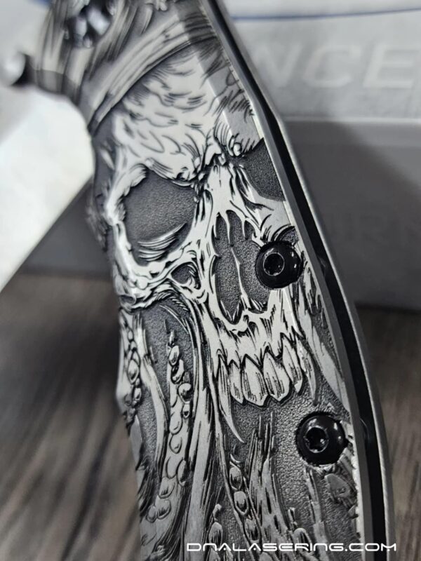 Davy Jones - ZT Hinderer Slicer Framelock - Relief Fiber Laser Engraving - EDC Knife - NIB